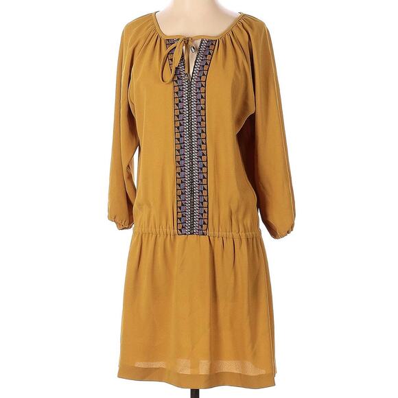 BGO & Me Boho Long Sleeve Drop Waist Dress Size Small - Picture 1 of 9